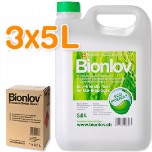 Płyn do biokominków - Biopaliwo Bionlov 3 x 5L --- OFICJALNY SKLEP Bionlov