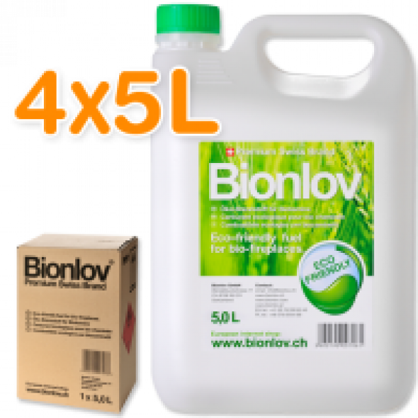 Biopaliwo do biokominków - Biopaliwo Bionlov® 4 x 5L --- OFICJALNY SKLEP Bionlov
