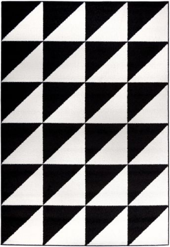 Dywan Czarno-Białe Trójkąty