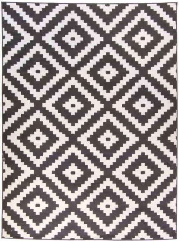 Dywan Grafitowo-Biała Rozetka