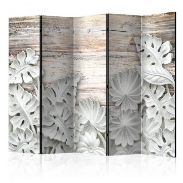 Parawan 5-częściowy - Alabastrowy gaj II [Room Dividers]