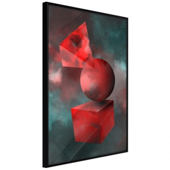 Plakat - Czerwone bryły