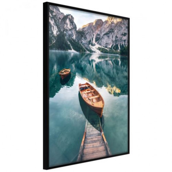 Plakat - Jezioro w górskiej dolinie