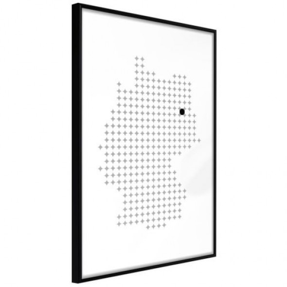 Plakat - Mapa Niemiec w pikselach