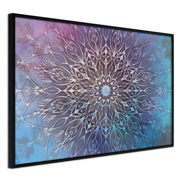 Plakat - Niebiesko-różowa mandala