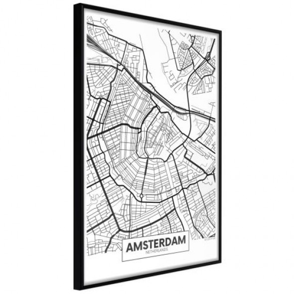Plakat - Plan miasta: Amsterdam