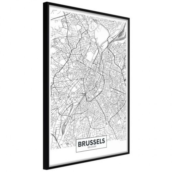 Plakat - Plan miasta: Bruksela