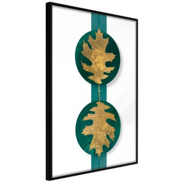 Plakat - Pozłacane liście dębu