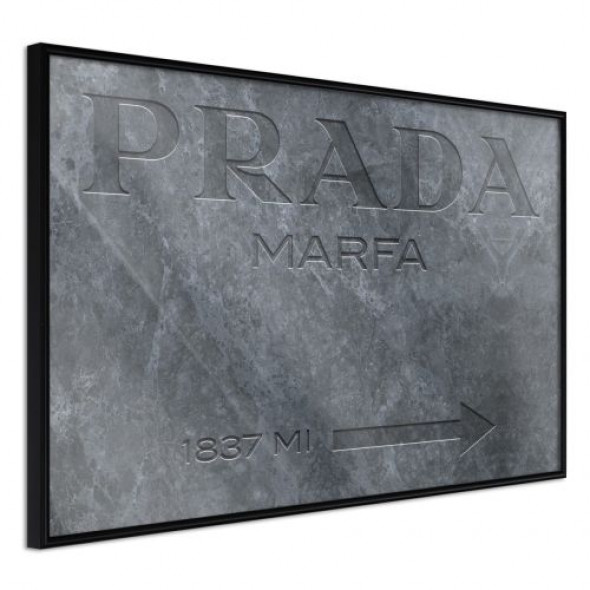 Plakat - Prada (szary)