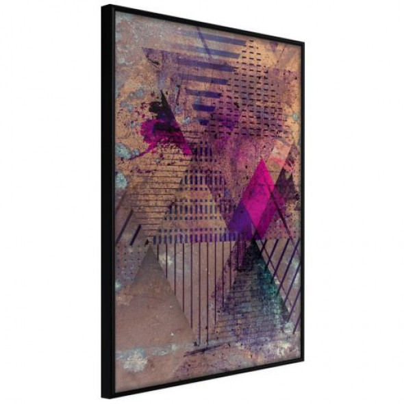 Plakat - Różowy patchwork I