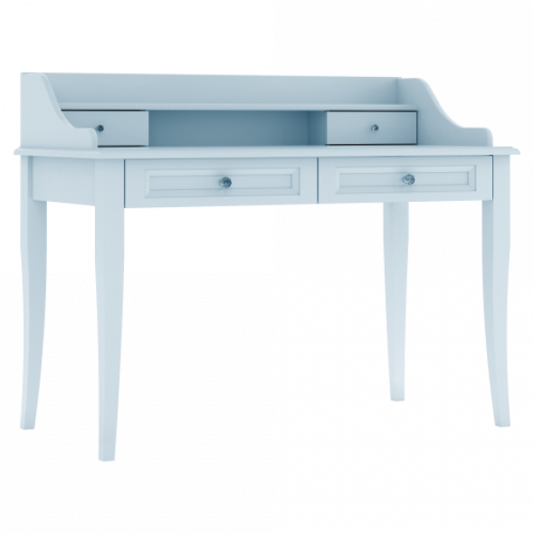 Biurko Glamour z nadstawką błękitne