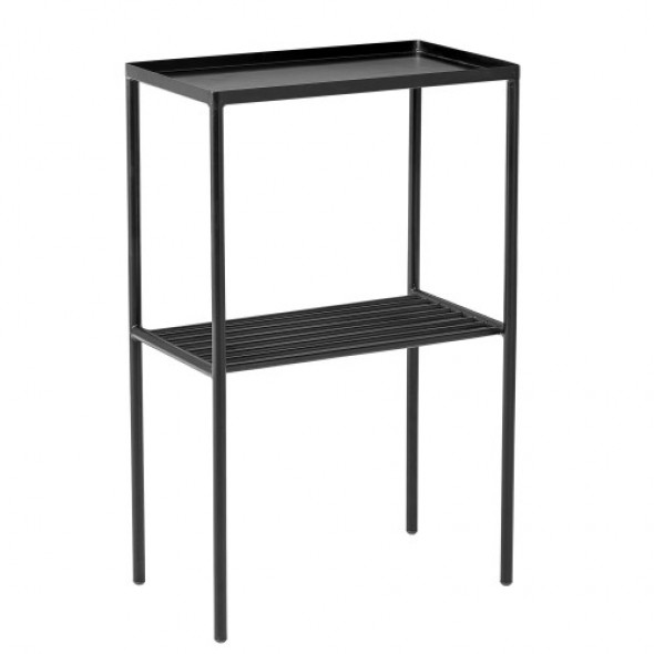 Czarny stolik kawowy mini regał