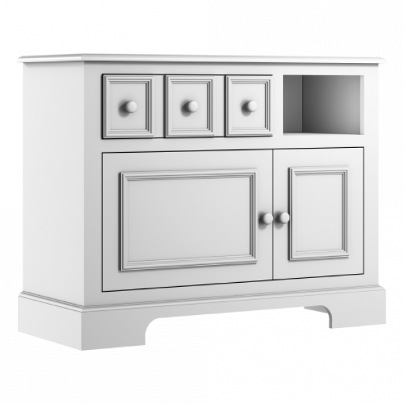 Elegancka komoda dziecięca z szafkami