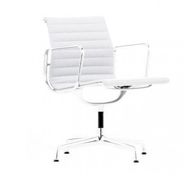 Fotel biurowy CH inspiracja proj. EA108 - biała skóra