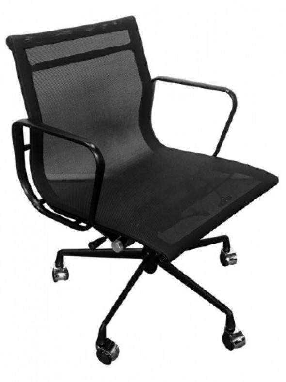 Fotel biurowy CH inspirowany Proj. EA117 siateczka ALL BLACK