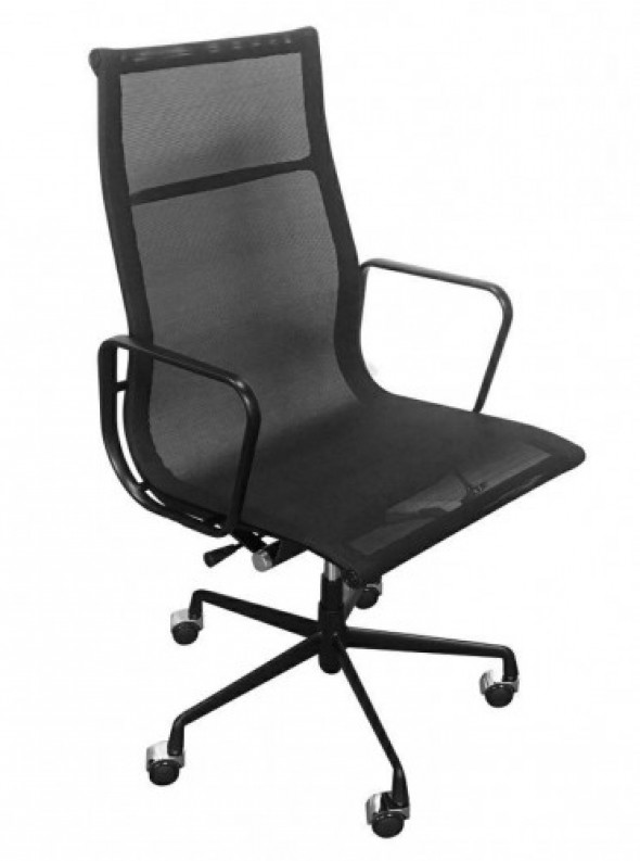 Fotel biurowy CH inspirowany Proj. EA119 siateczka ALL BLACK