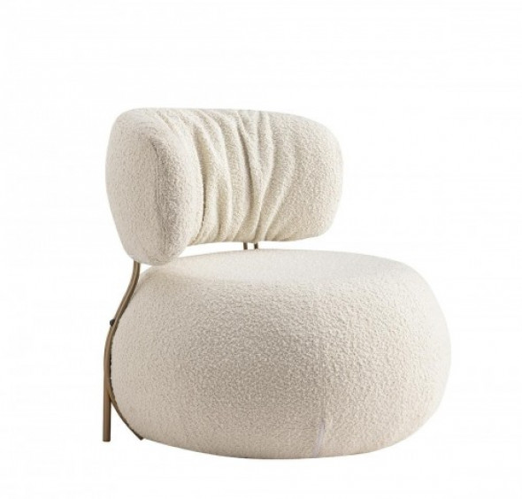 Fotel boucle Teddy beżowy