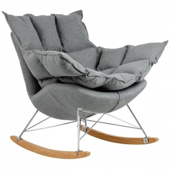 Fotel bujany Swing szary