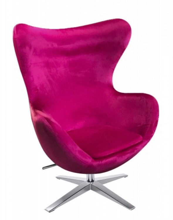 Fotel EGG SZEROKI VELVET Fuksja