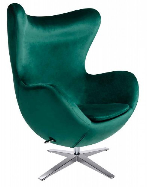 Fotel EGG SZEROKI VELVET zielony