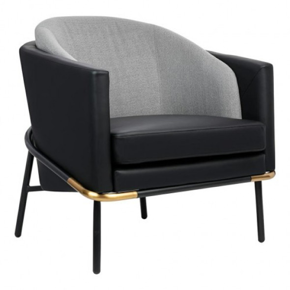 Fotel Gubi czarny ekoskóra