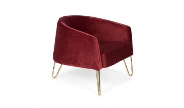 Fotel Lounge Queenalicious bordowy