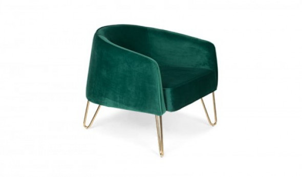 Fotel Lounge Queenalicious ciemnozielony