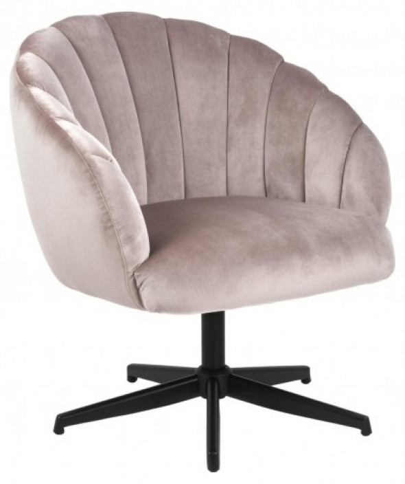 Fotel obrotowy aksamitny Daniella pudrowy róż Actona