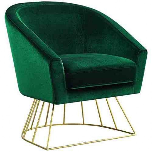 Fotel Rainer aksamit złoto