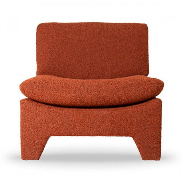 Fotel RETRO boucle ceglany HK Living