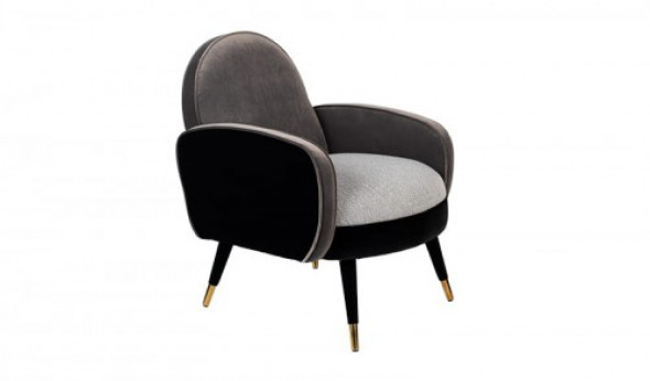 Fotel SAM czarno/ szary Zuiver