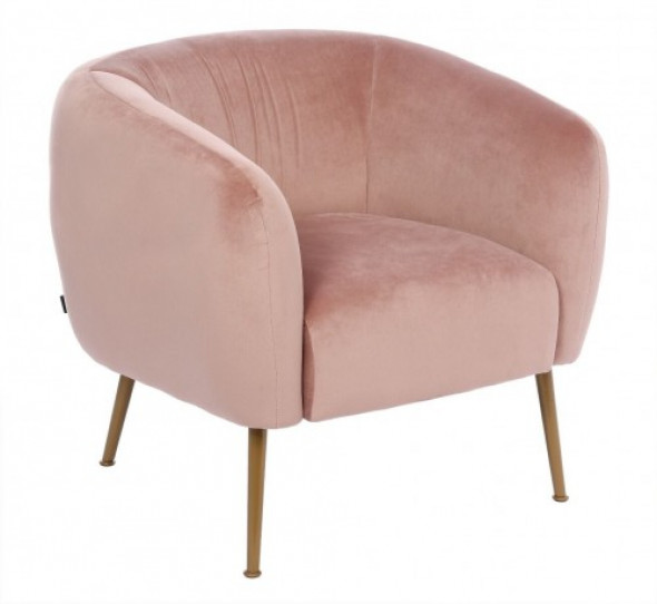 Fotel Wellis pudrowy róż