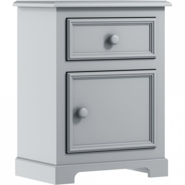 Grafitowa klasyczna szafka nocna