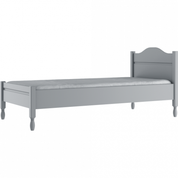 Grafitowe eleganckie łóżeczko dziecięce z dekoracyjnymi nóżkami