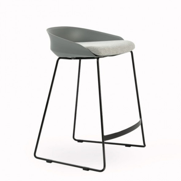 Hoker bez oparcia Nicea szary