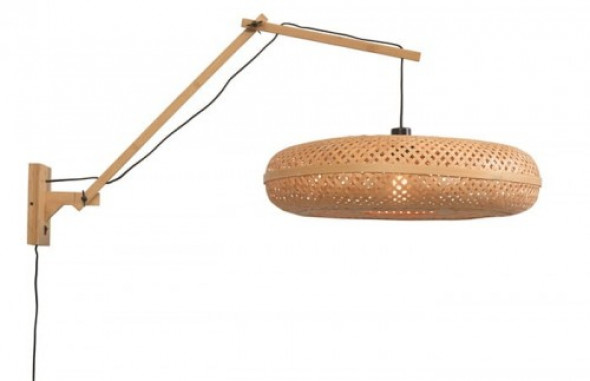 Kinkiet duży naturalny Palawan 60x15 klosz naturalny