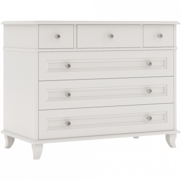 Komoda dziecięca Glamour w kolorze kości słoniowej