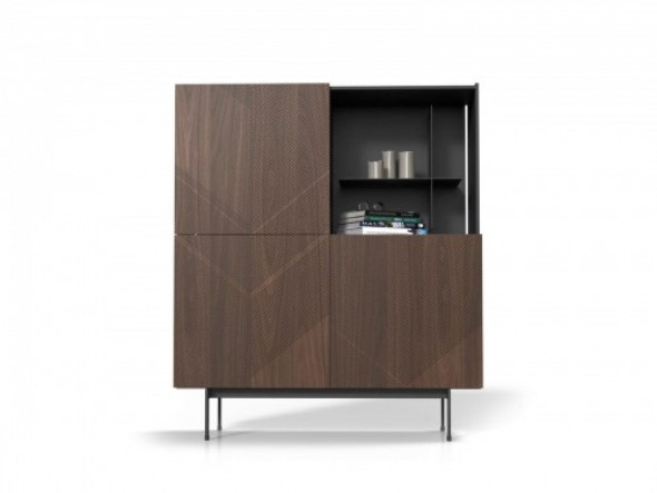 Komoda Jukebox frezowany front orzech