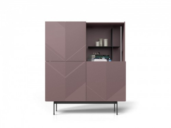 Komoda Jukebox frezowany front róż