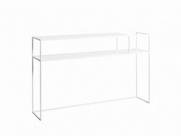 Konsola Senso Flower Metal biała 120x25