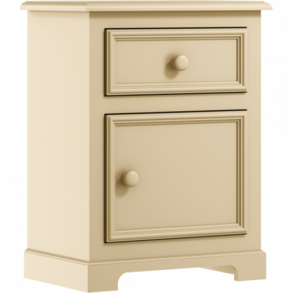 Kremowa klasyczna szafka nocna