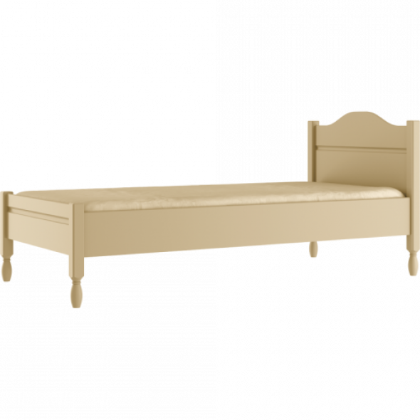 Kremowe eleganckie łóżeczko dziecięce z dekoracyjnymi nóżkami