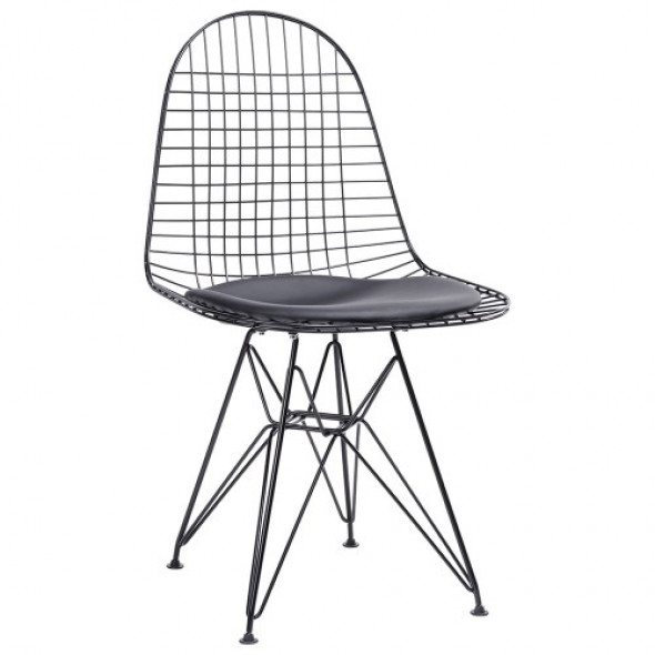 Krzesło DSR NET - inspirowane proj. Wire Chair Czarne