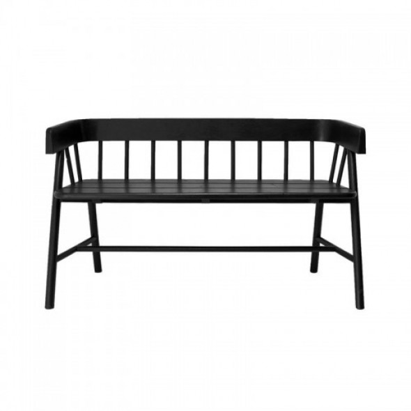 Ławka ogrodowa czarna HKLiving