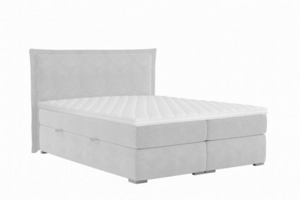 Łóżko kontynentalne Kubric z pojemnikiem beżowe