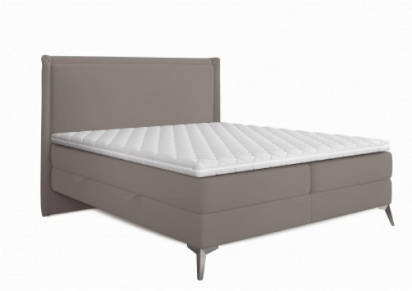 Łóżko kontynentalne Musk z pojemnikiem dark nude