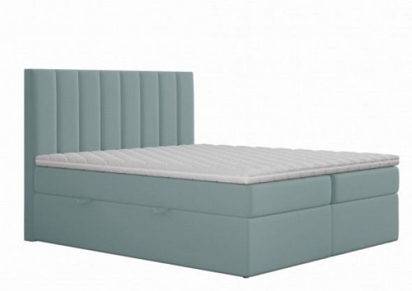 Łóżko kontynentalne Saint Tropez z pojemnikiem miętowe