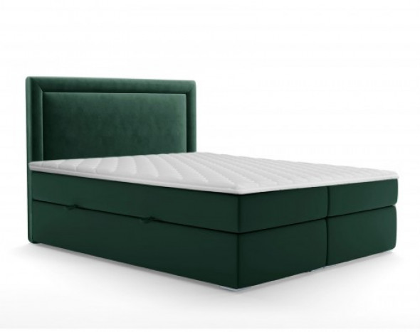 Łóżko kontynentalne z pojemnikiem Triumph butelkowa zieleń
