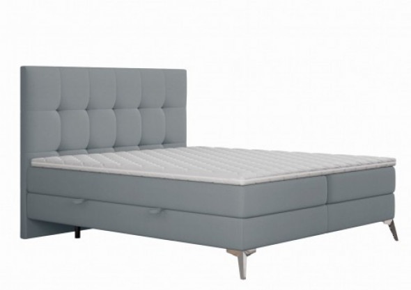 Łóżko Sutton z pojemnikiem jasnoszare