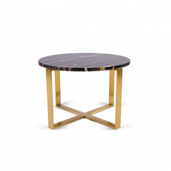 Mały stolik kawowy FLORES czarny marmur